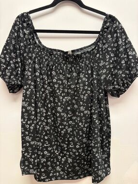 4 for $25 🖤🌸 IB Diffusion Floral Peasant Top Size 3X 🌸🖤
